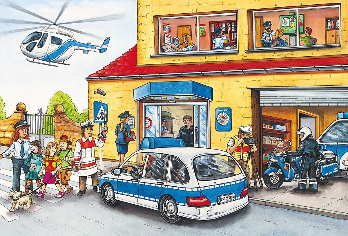 Fire Brigade And Police People Jigsaw Puzzle