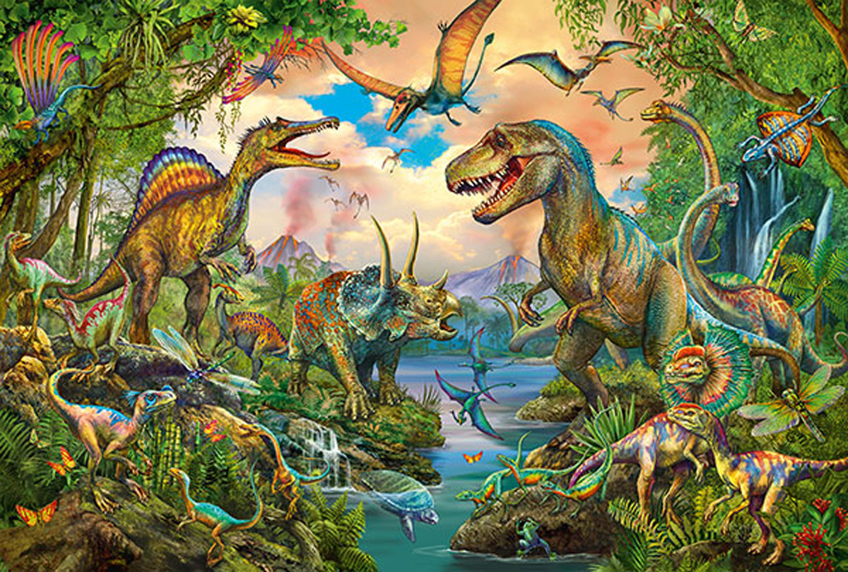 Wild Dinasours Dinosaurs Jigsaw Puzzle