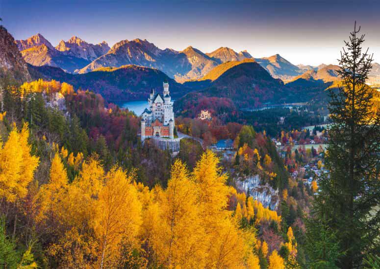 Autumnal Neuschwanstein Castle Jigsaw Puzzle