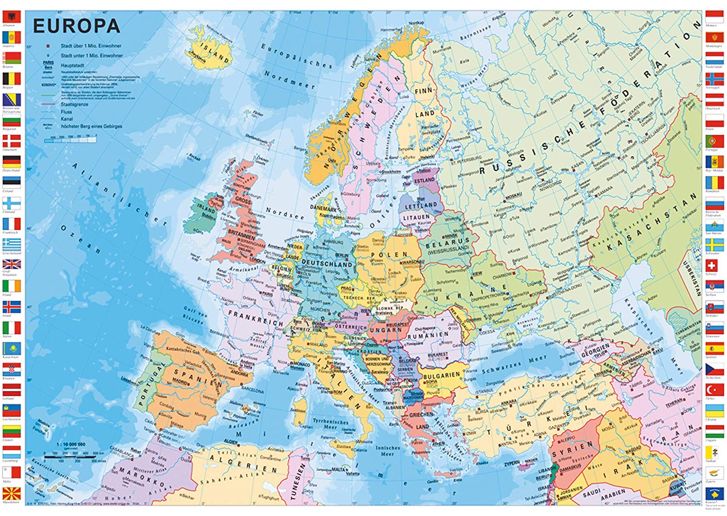 The Countries Of Europe, 1000 Pieces, Schmidt Spiele | Puzzle Warehouse
