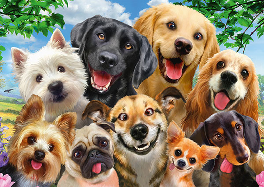 Dog Selfie Dogs Jigsaw Puzzle