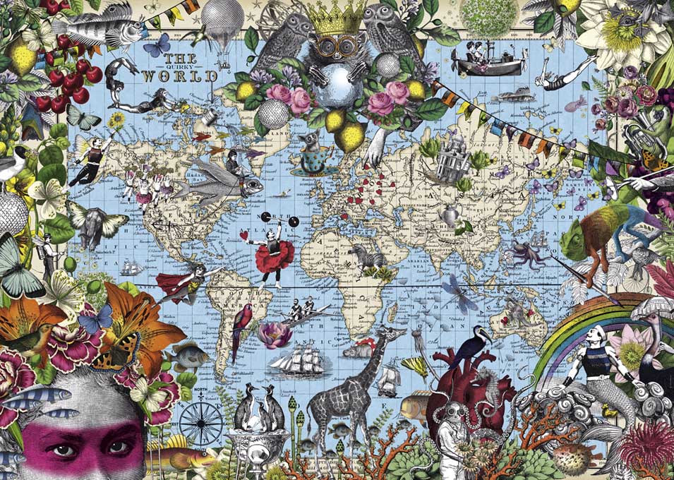 Quirky World Maps & Geography Jigsaw Puzzle