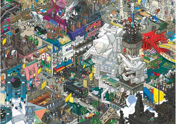 Pixorama, Paris Quest Cartoon Jigsaw Puzzle