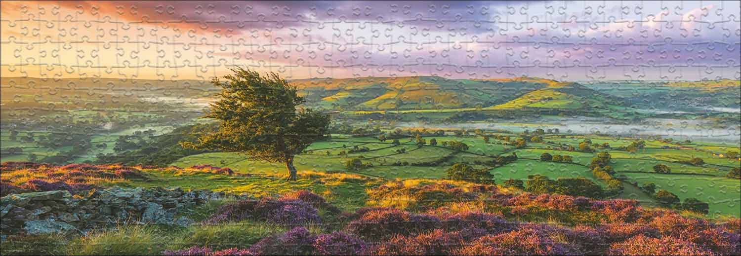 Purple Bloom Landscape Jigsaw Puzzle