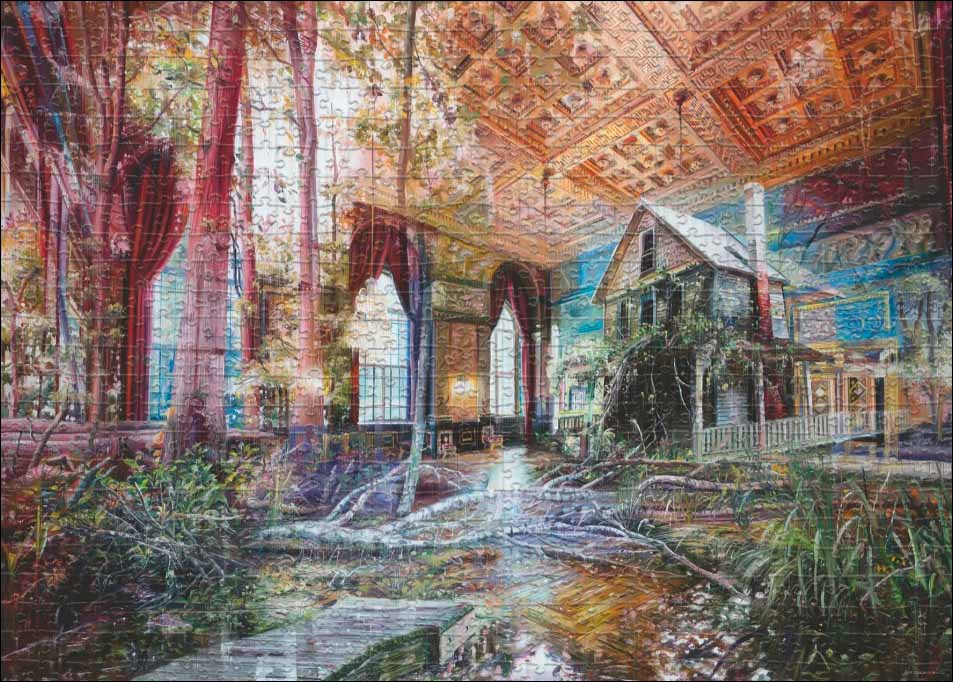 In/Outside, Intruding House Surrealism Jigsaw Puzzle
