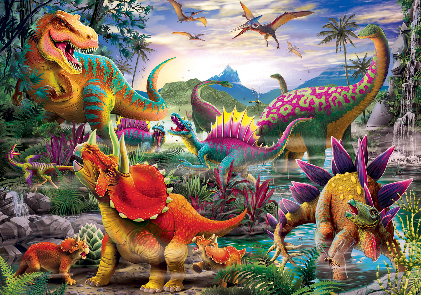 T-Rex Terror Dinosaurs Jigsaw Puzzle