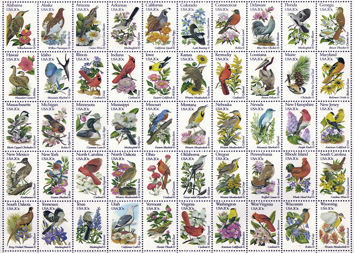 50 Bird Stamps - Scratch and Dent