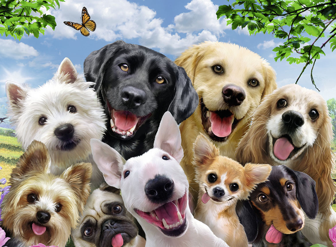 Delighted Dogs Jigsaw Puzzle | PuzzleWarehouse.com