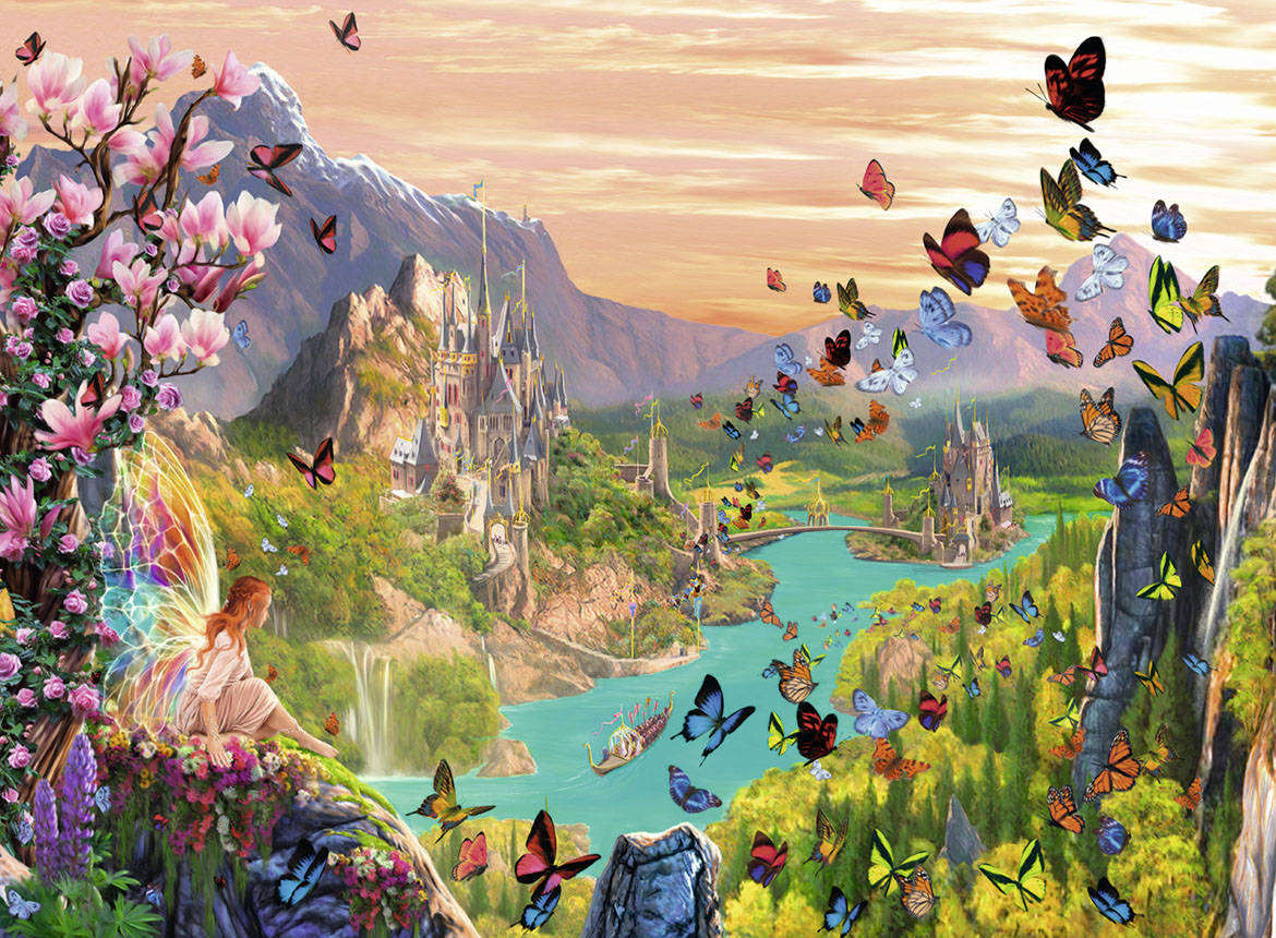 Fairy Valley - Scratch and Dent Butterflies and Insects Jigsaw Puzzle