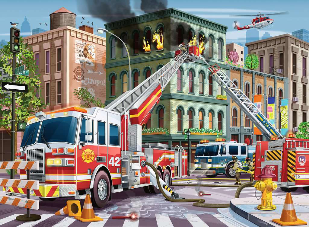 Fire Truck Rescue Vehicles Jigsaw Puzzle