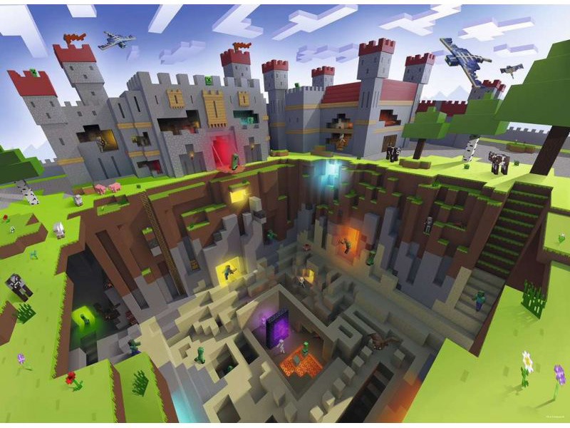 Minecraft Cutaway Castle Jigsaw Puzzle
