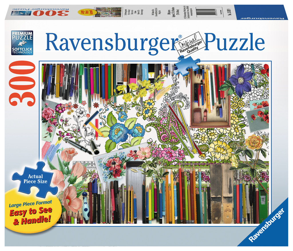 NEW RAVENSBURGER PUZZLE 2018 COLOR WITH ME 300 PIECES 