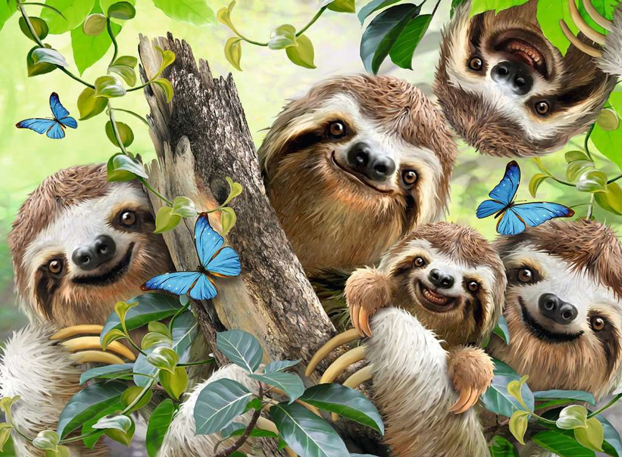 Sloth Selfie Fine Art Jigsaw Puzzle
