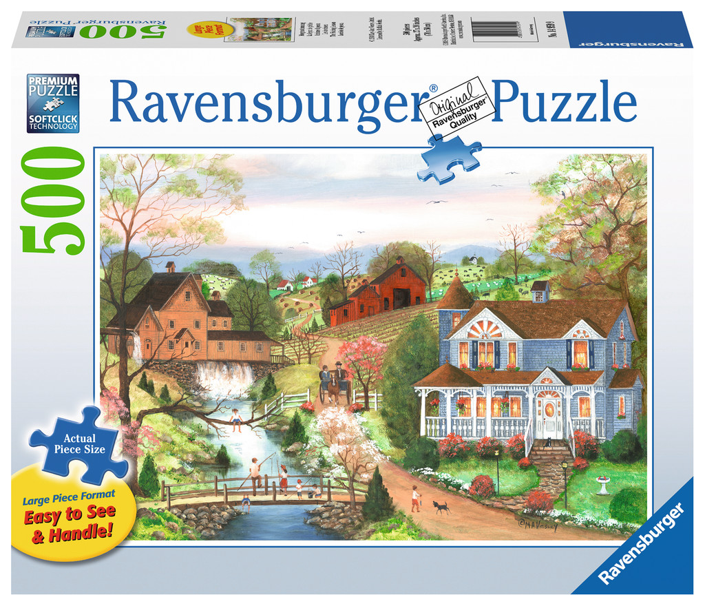 The Fishing Lesson, 500 Pieces, Ravensburger | Puzzle Warehouse