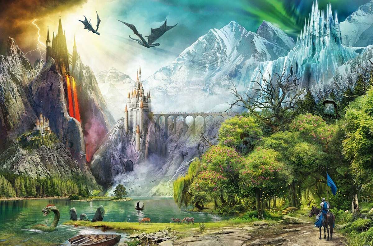 Reign of Dragons Castles Jigsaw Puzzle