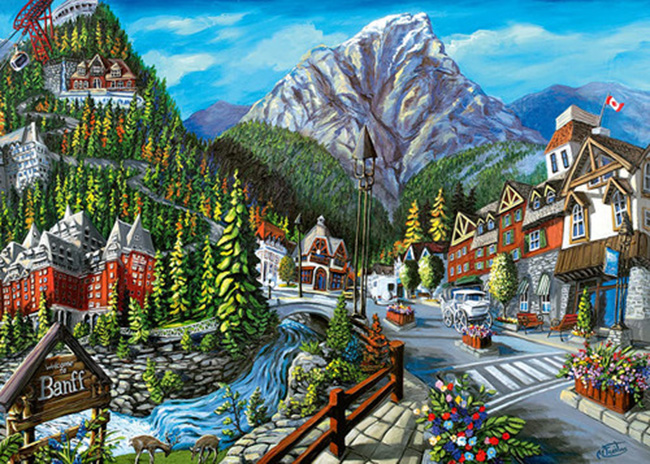 Welcome to Banff Mountain Jigsaw Puzzle