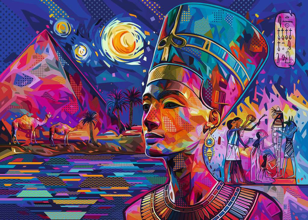 Nefertiti on the Nile Famous People Jigsaw Puzzle