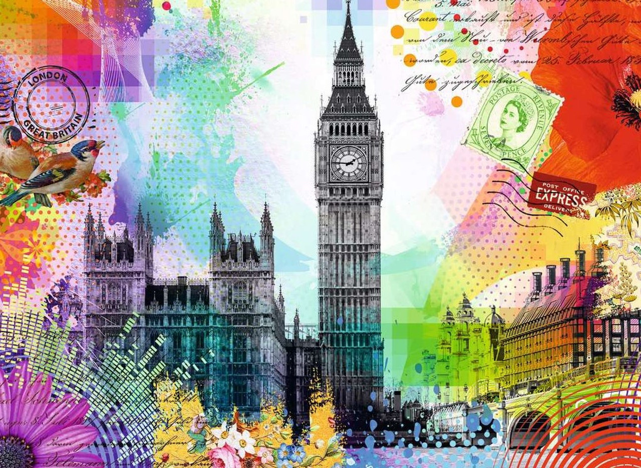 London Postcard Landmarks & Monuments Jigsaw Puzzle