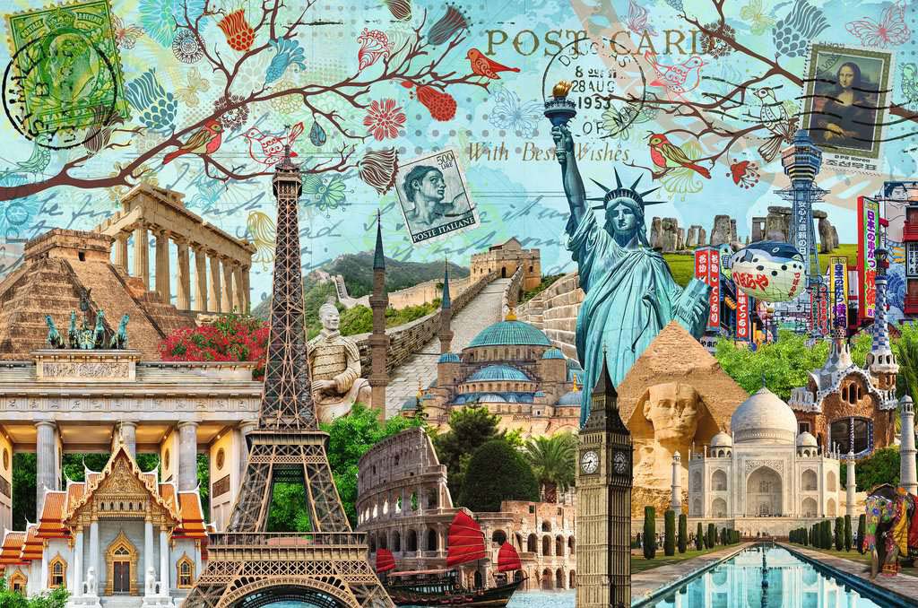 Big City Collage Travel Jigsaw Puzzle