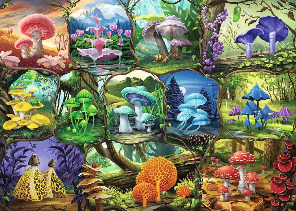 Beautiful Mushrooms Fantasy Jigsaw Puzzle