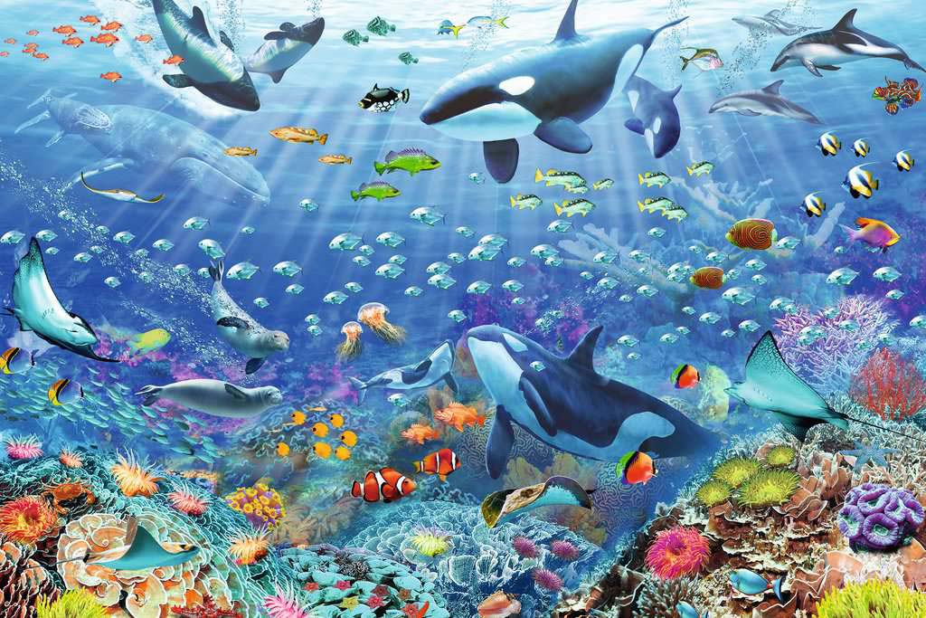 Colorful Underwater World, 3000 Pieces, Ravensburger | Puzzle Warehouse