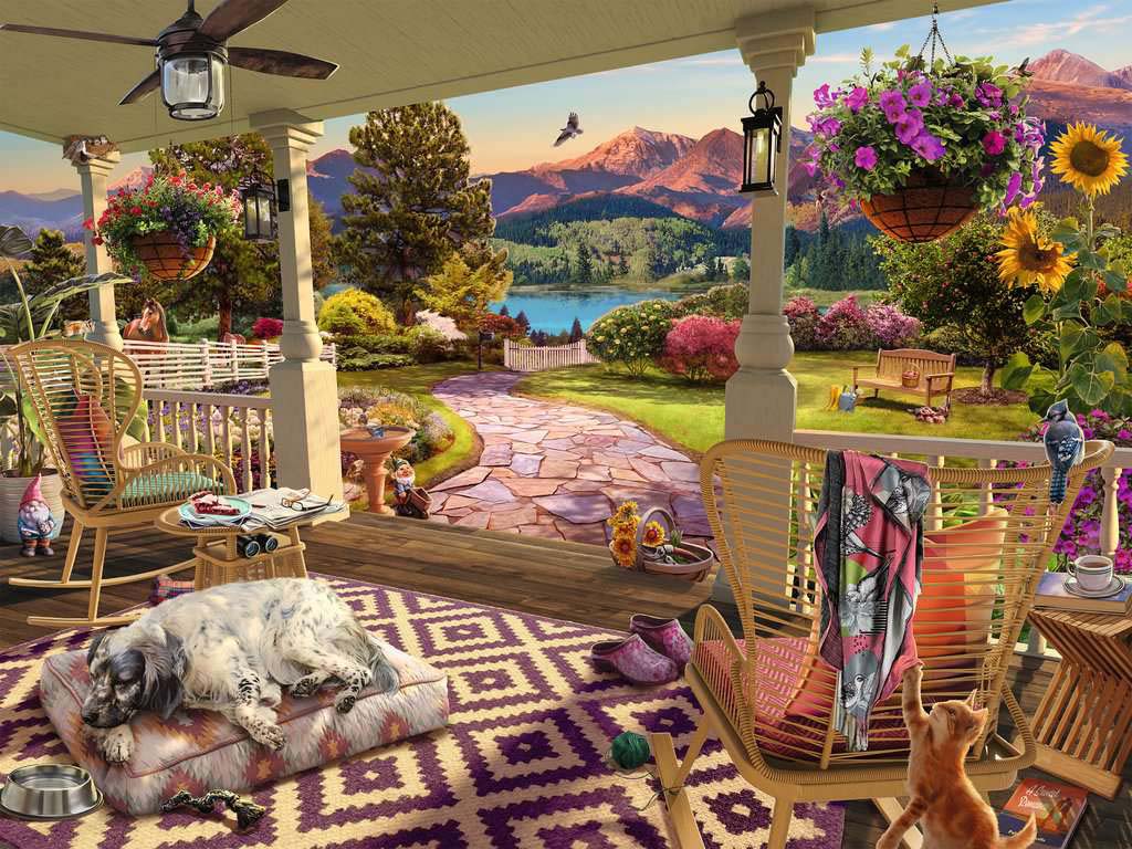 Cozy Front Porch Mother's Day Jigsaw Puzzle