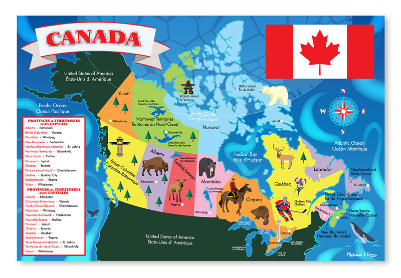 Canada Map, 48 Pieces, Melissa and Doug | Puzzle Warehouse