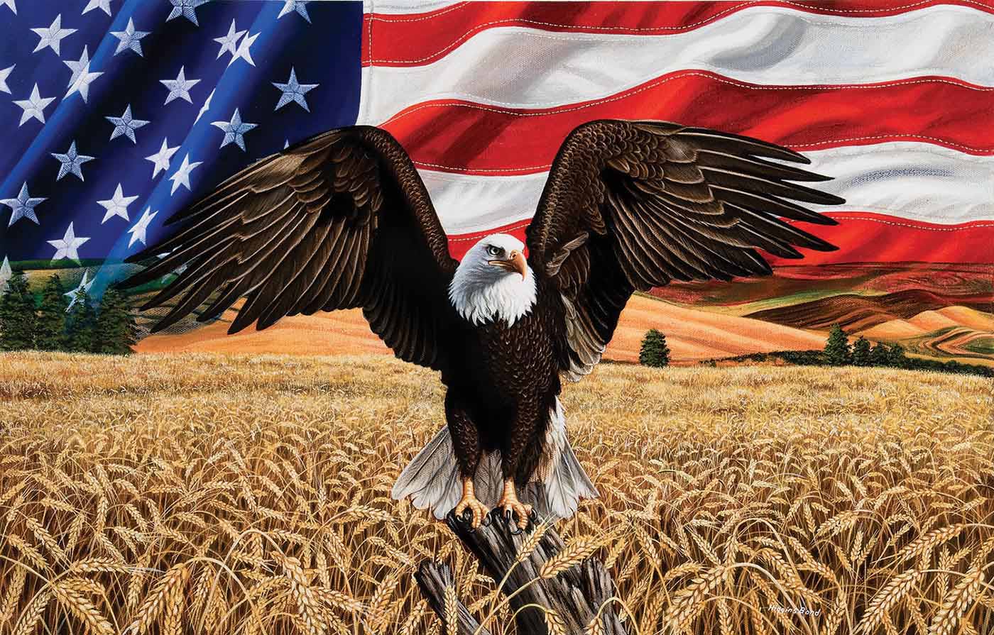 Amber Waves of Grain Patriotic Jigsaw Puzzle