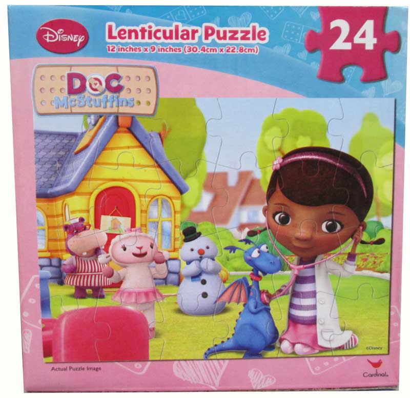 Disney Doc McStuffins Lenticular Jigsaw Puzzle 24 Pieces 12" x 9" 