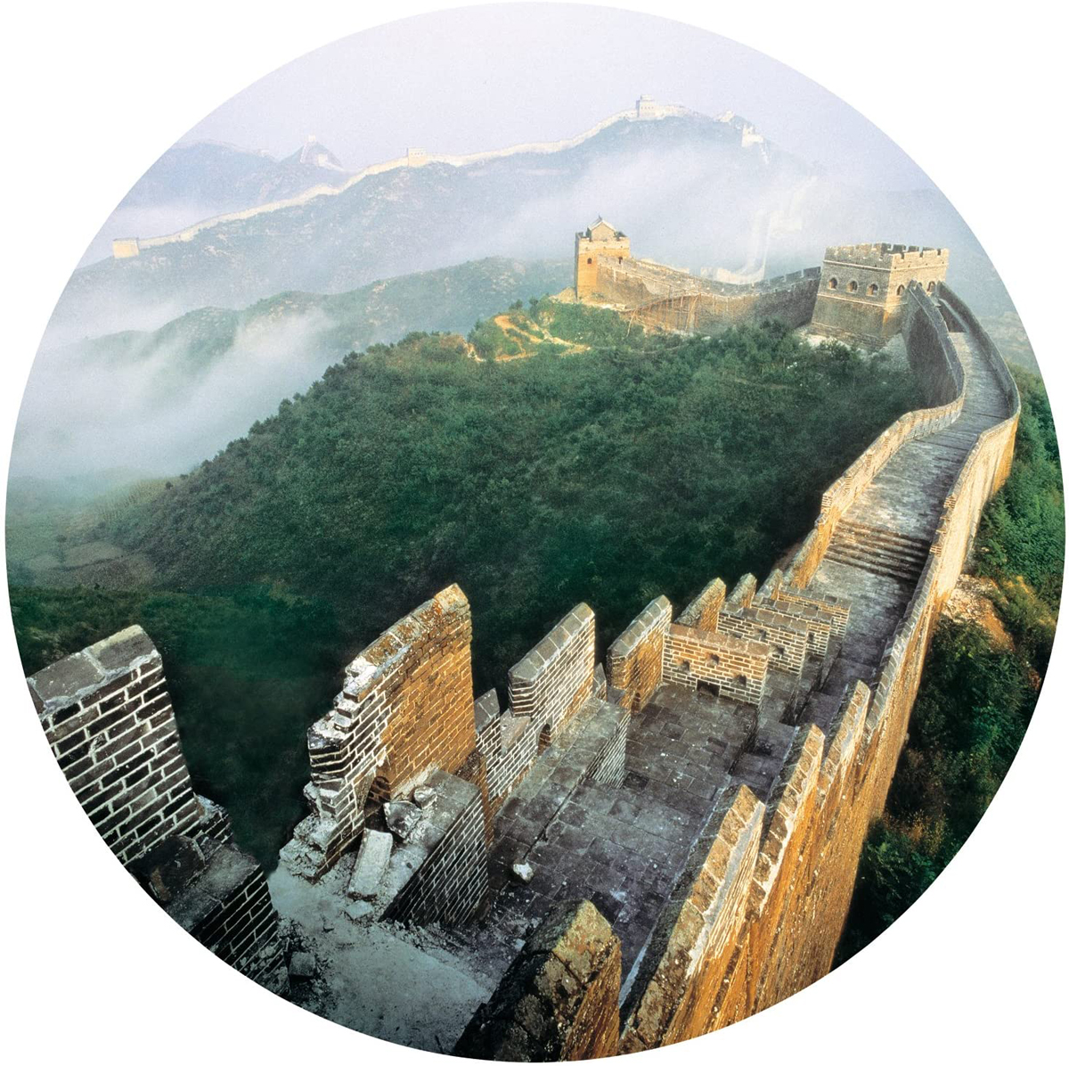 The Great Wall Of China Glow In The Dark Round Puzzle