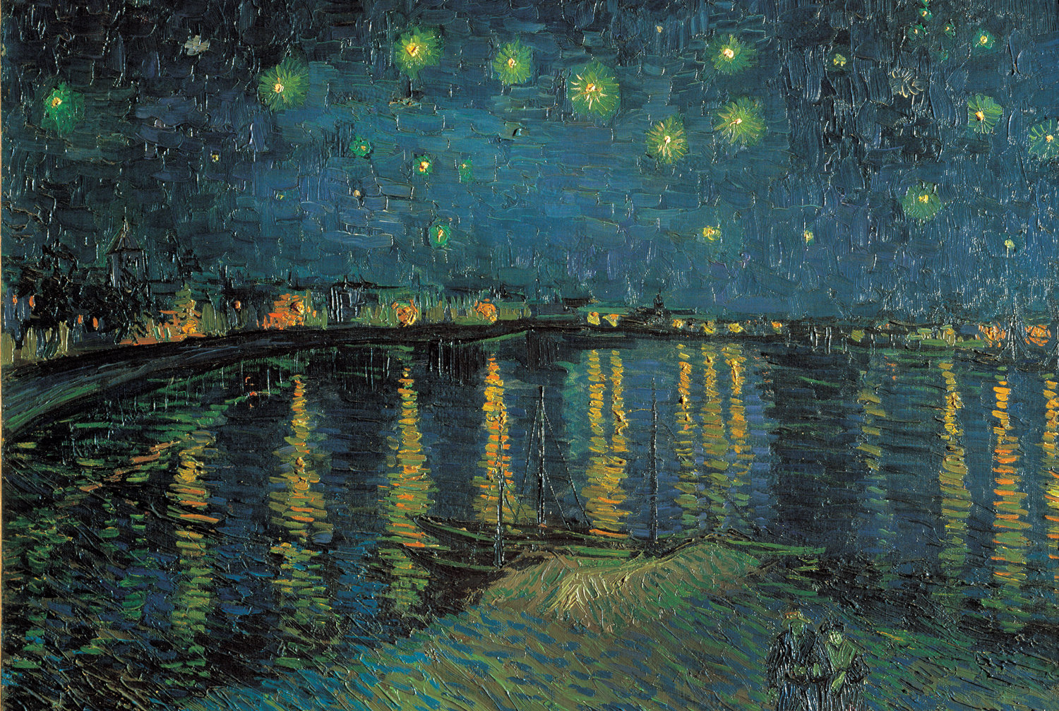 Starry Night Over The Rhone Fine Art Jigsaw Puzzle