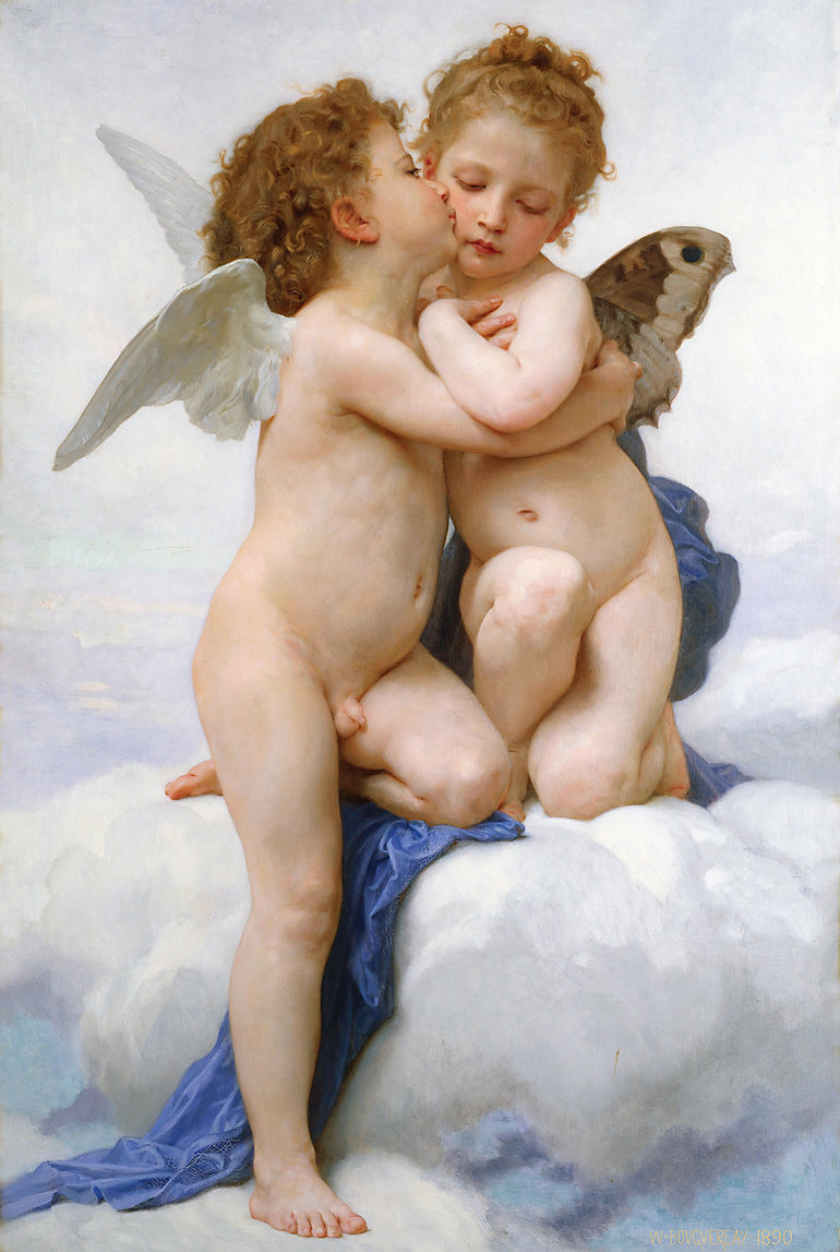 Cupid and Psyche As Children Fine Art Jigsaw Puzzle