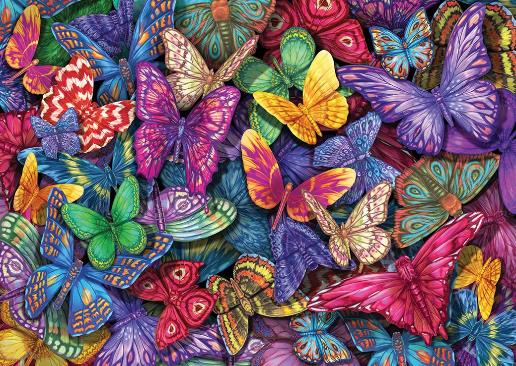 Eurographics Butterflies Vintage Stamps Jigsaw Puzzle (500-Piece)
