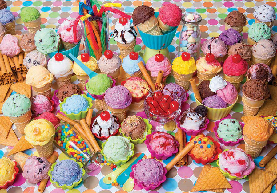 Variety of Colorful Ice Cream Jigsaw Puzzle PuzzleWarehouse com