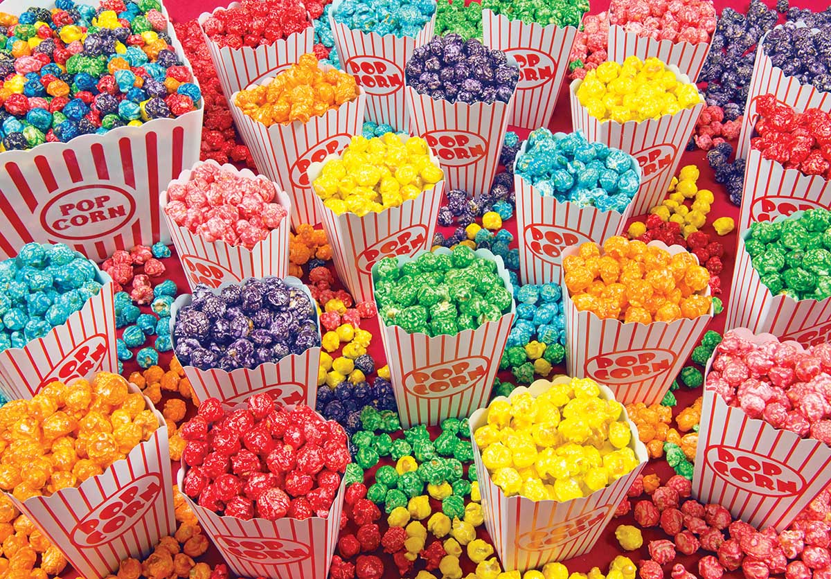Colorful Popcorn Food and Drink Jigsaw Puzzle