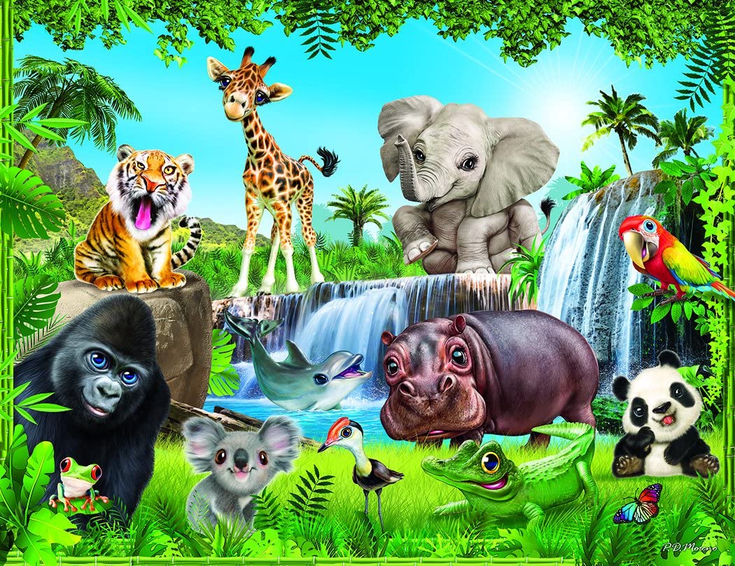 Puzzle 200 p XXL - Animaux de la jungle, Puzzle enfant