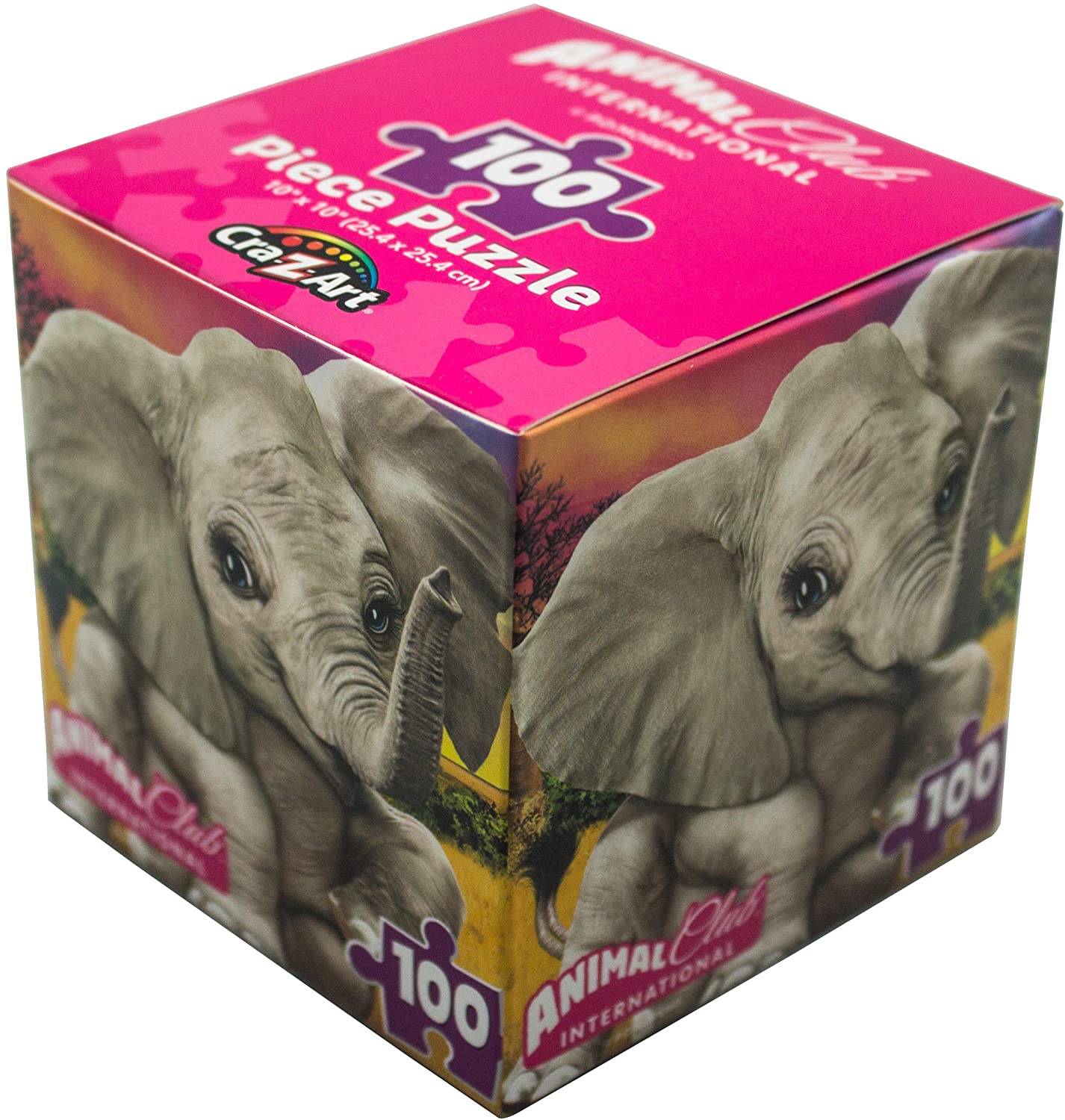 Animal Club Cube Baby Elephant Elephant Jigsaw Puzzle