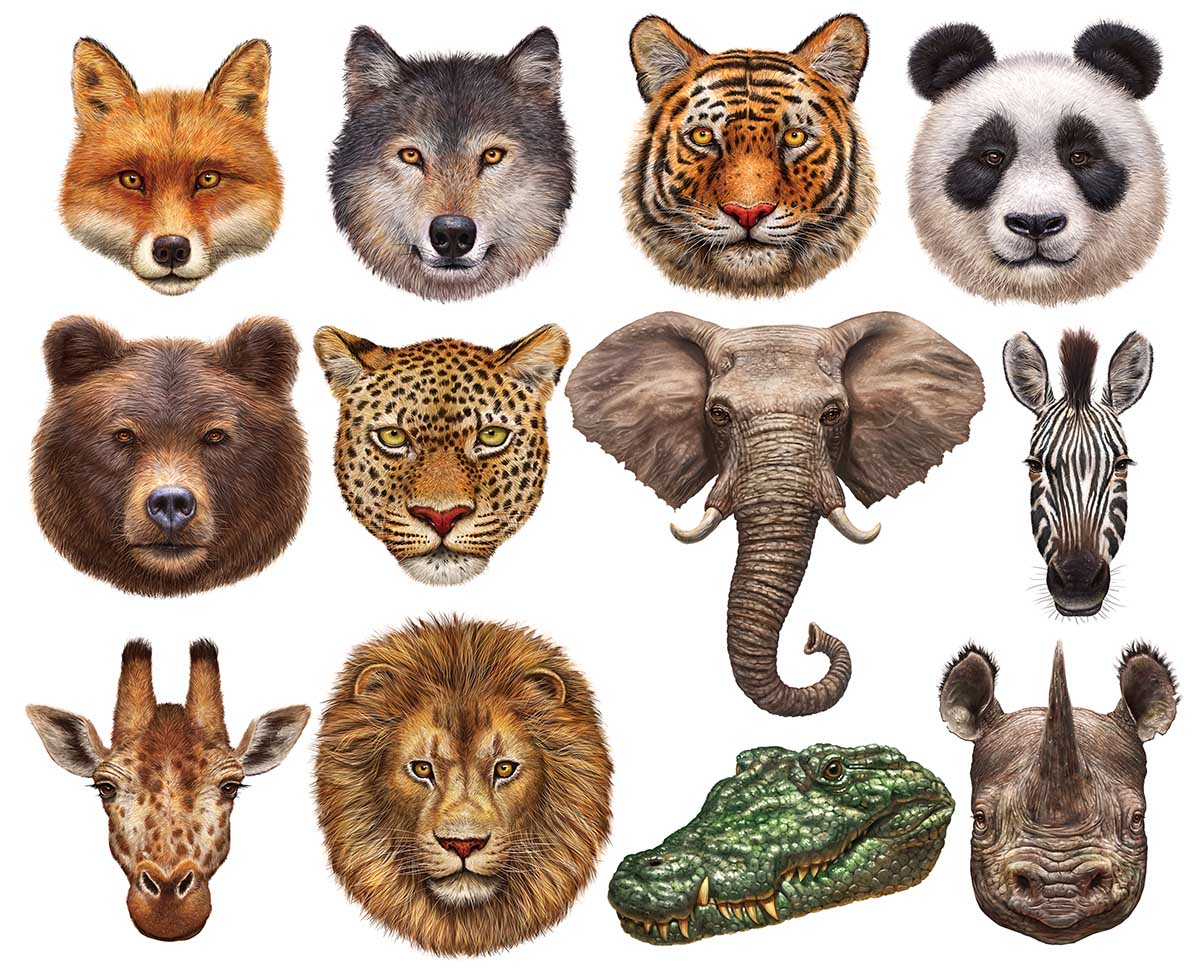 Wild Animals Jungle Animals Shaped Puzzle