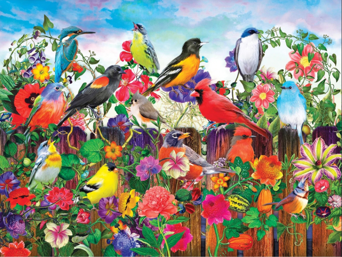 Birds And Blooms - Scratch and Dent Birds Jigsaw Puzzle