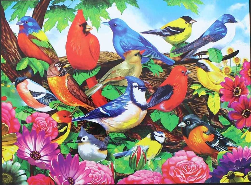 Friendly Birds Birds Jigsaw Puzzle
