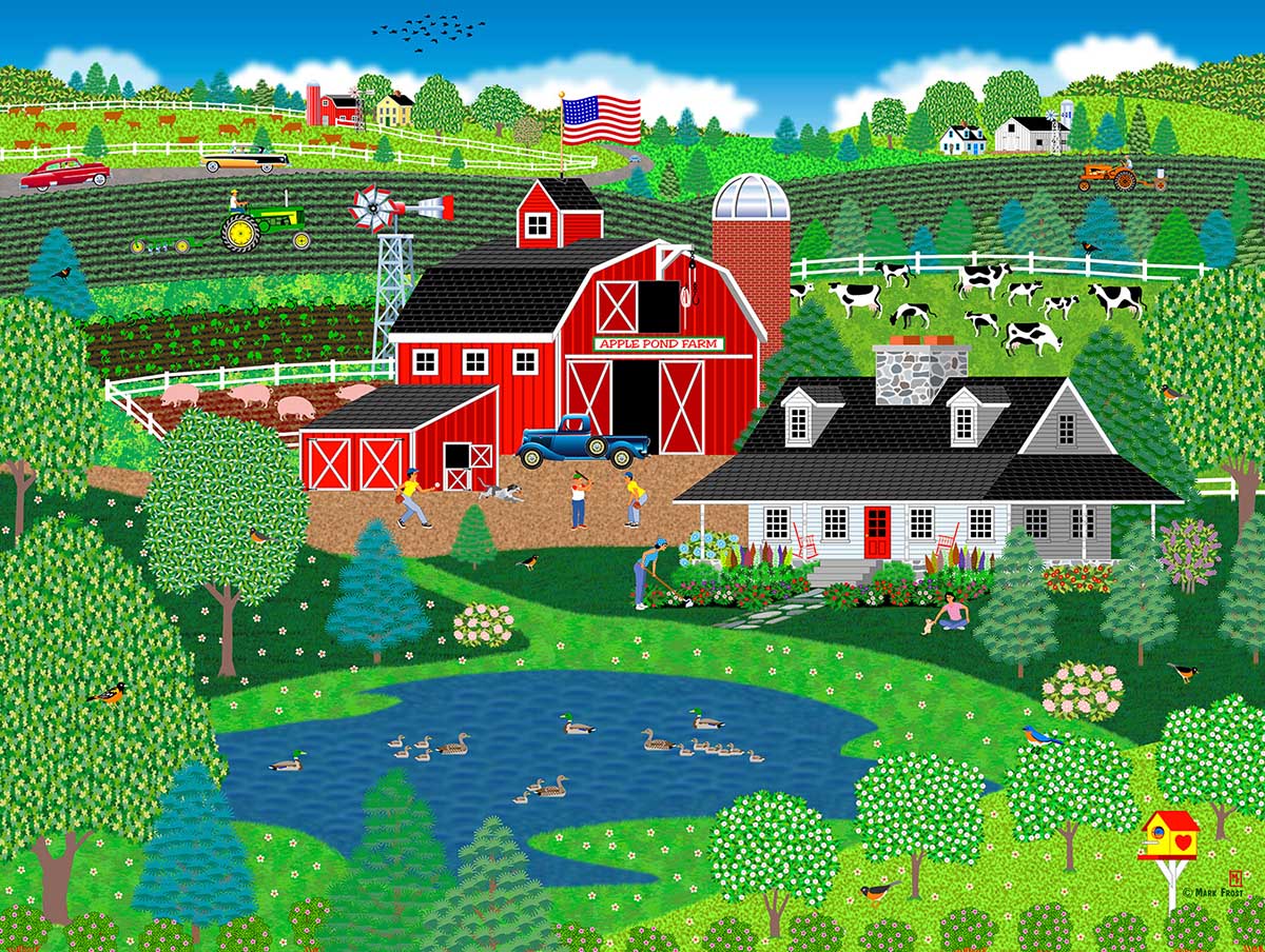 Apple Pond Spring - Scratch and Dent Farm Jigsaw Puzzle