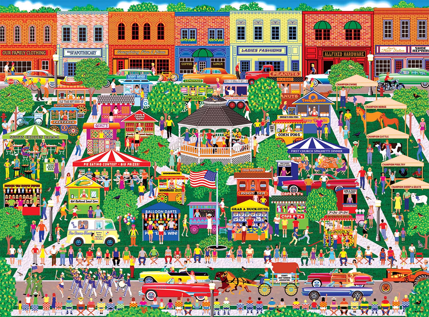 Small Town Big Summer Fair Summer Jigsaw Puzzle