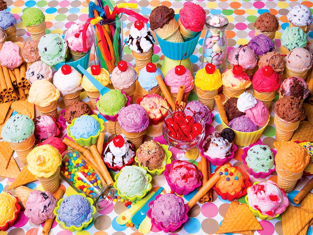 Variety of Colorful Ice Cream, 300 Pieces, Lafayette Puzzle Factory ... Ice Cream Flavors Pictures