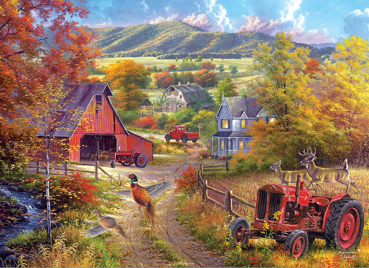 Down The Country Road Countryside Jigsaw Puzzle