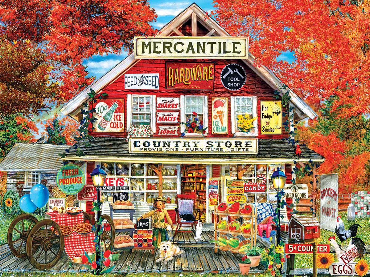 lead Five is enough General Store, 300 Pieces, RoseArt | Puzzle Warehouse