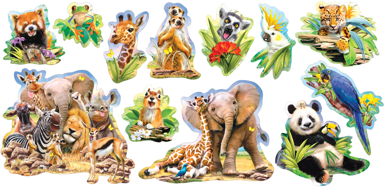 Jungle Selfies Jungle Animals Shaped Puzzle