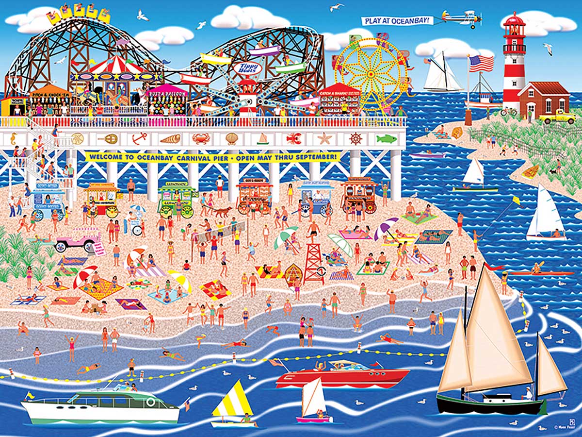 Oceanbay Carnival Pier 1000 Pieces Roseart Puzzle Warehouse