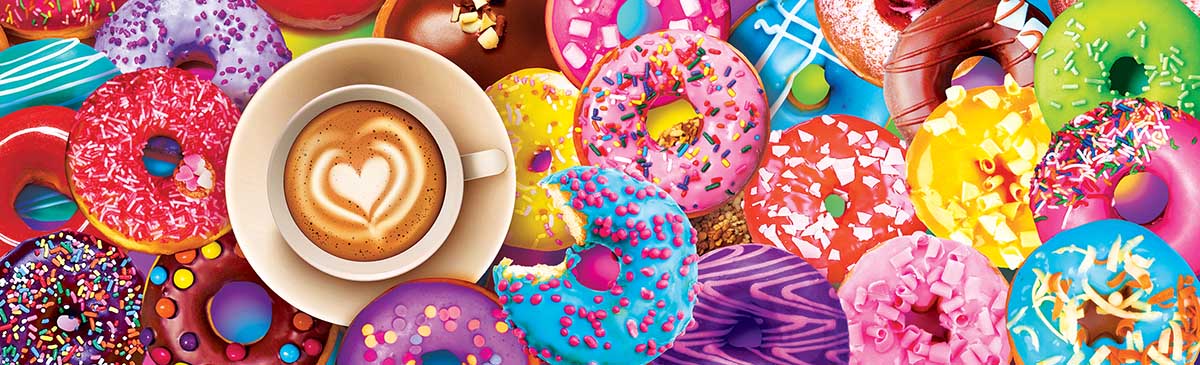 I Love Coffee And Donuts Dessert & Sweets Jigsaw Puzzle