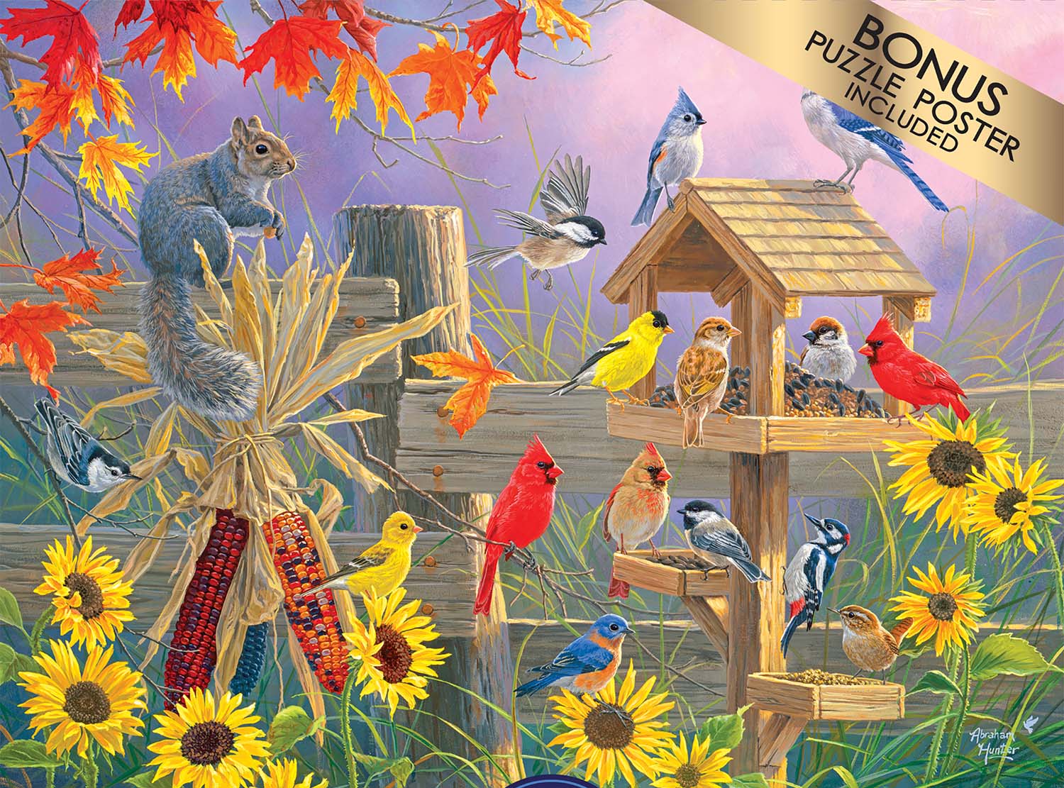 Autumn Gathering Birds Jigsaw Puzzle