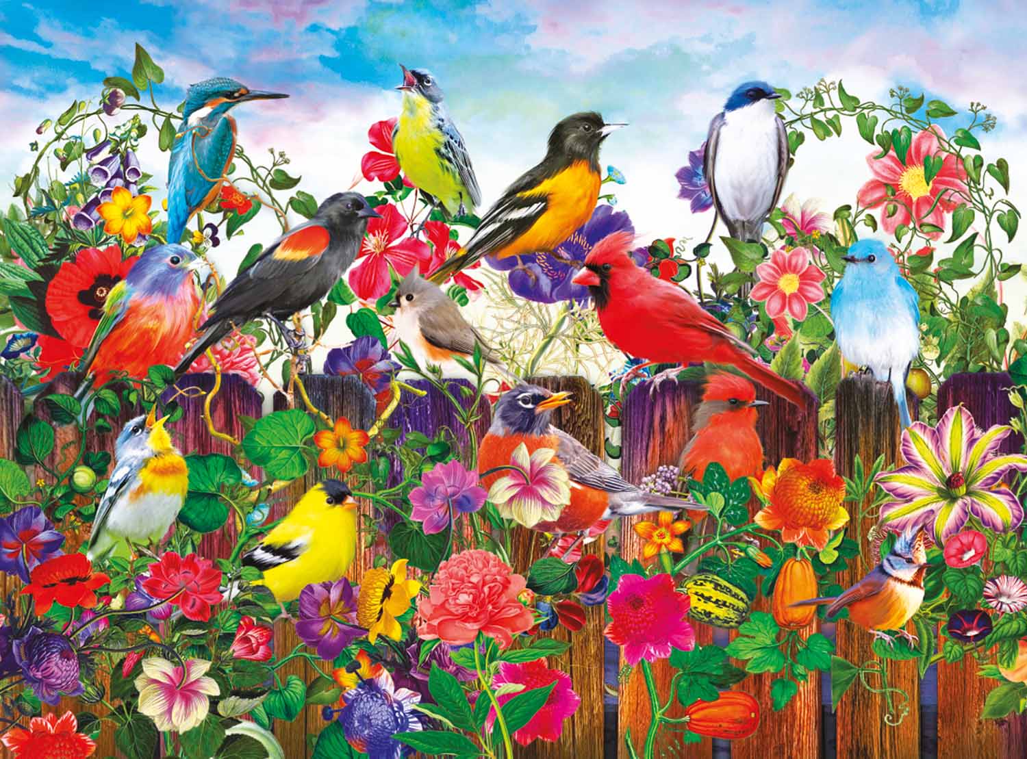 Birds And Blooms Birds Jigsaw Puzzle